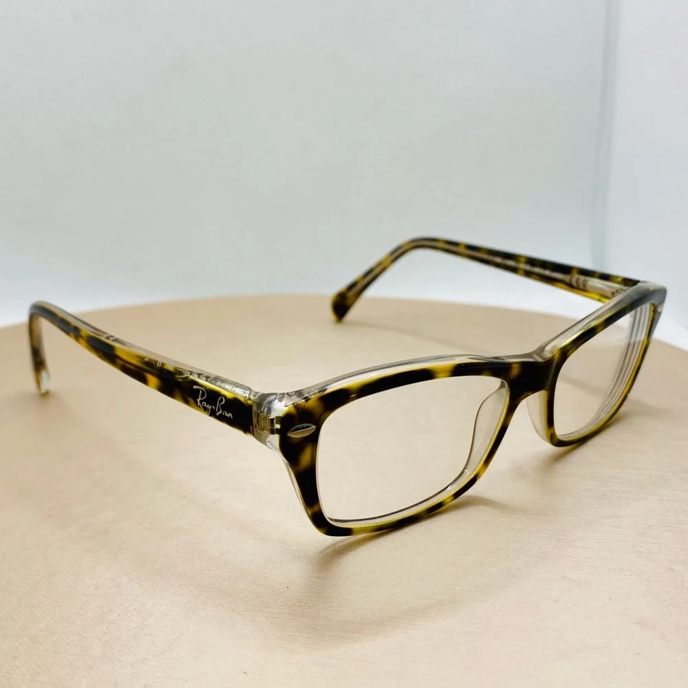 EUC Ray Ban Dark Havana RB 1550 Butterfly Shaped RX Eyeglasses
